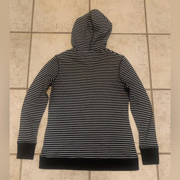 Pure Alfred Sung Women's Striped Hooded Tunic Sweatshirt - Size Large - Picture 4 of 5